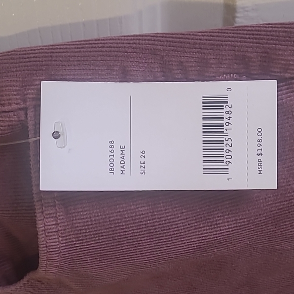 NWT J Brand Alana Madame High Rise Crop Skinny Corduroy Pants Size 26 - Picture 3 of 10
